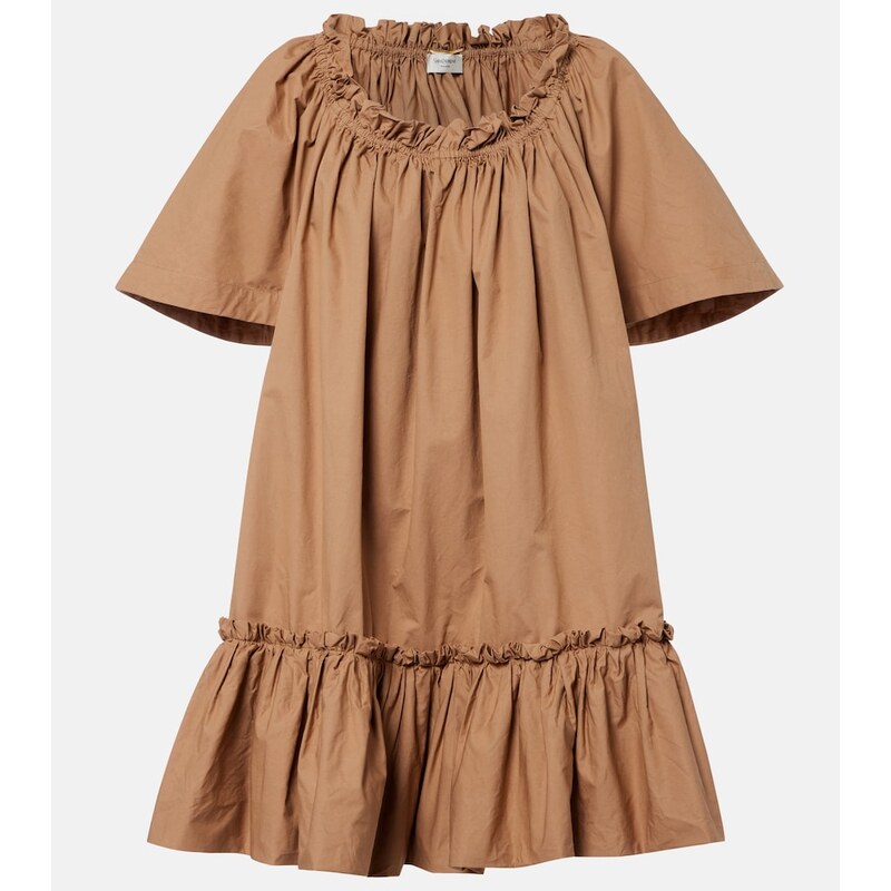 Saint Laurent Ruffled cotton minidress
