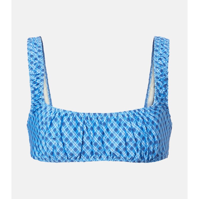 Montce Zoe plaid bikini top