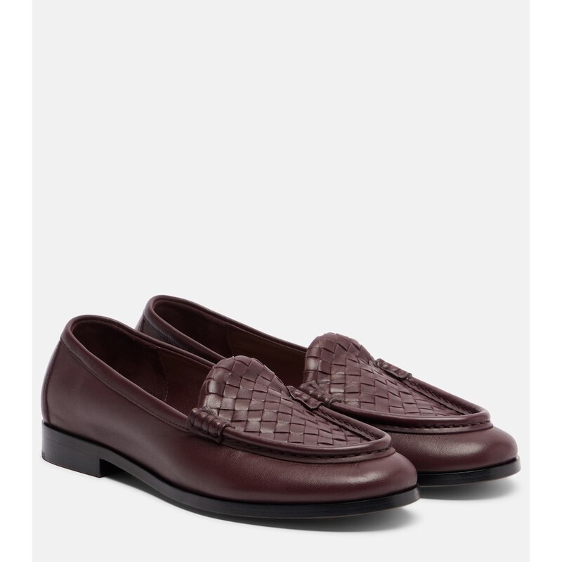 Bottega Veneta Silenzio Intrecciato leather loafers