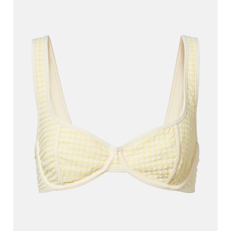 Montce Romy gingham bikini top