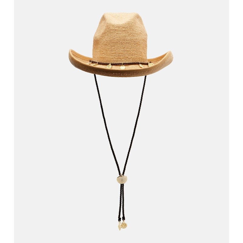 Oséree Embellished raffia cowboy hat