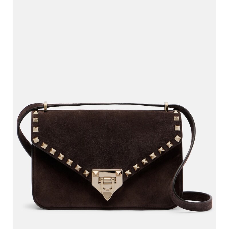 Valentino Garavani Rockstud Small suede crossbody bag