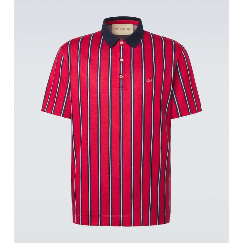 Valentino VLogo striped polo shirt