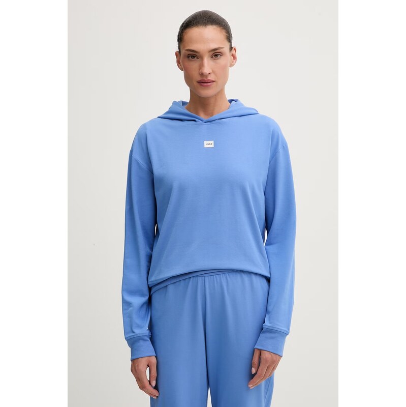 HUGO mikina s kapucí dámská s bavlnou SIGNATURE_HOODIE 115709435
