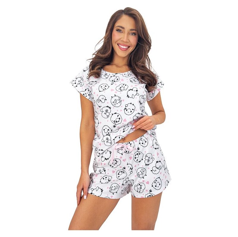 Donna Bavlněné pyžamo Sheep II short ovečky 115709620