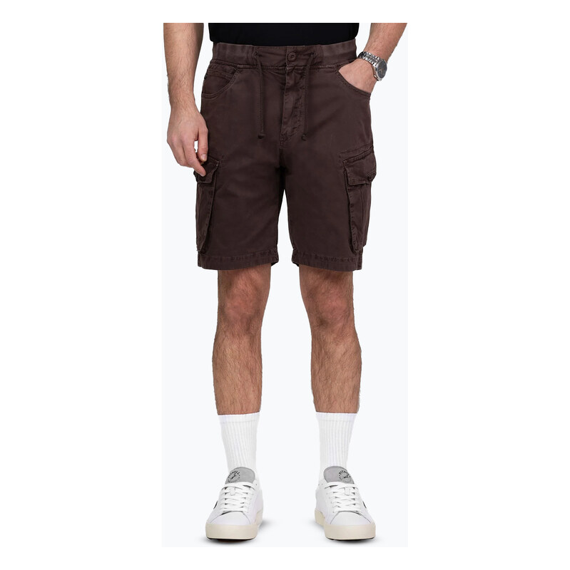 Pánské kraťasy Pitbull Proctor Drawstring Cargo dark brown