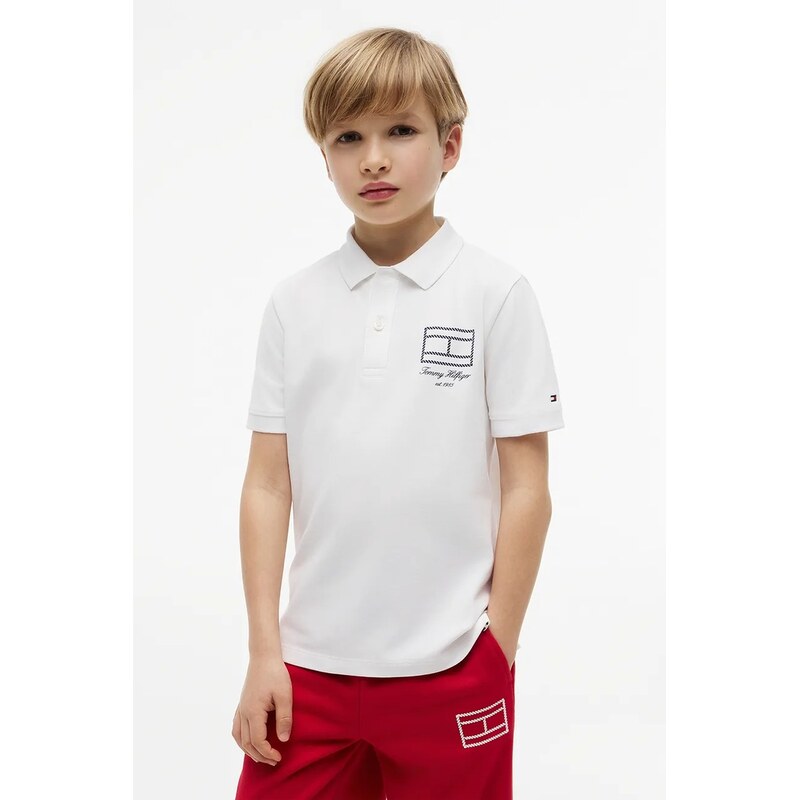 Tommy Hilfiger polo dětské s bavlnou