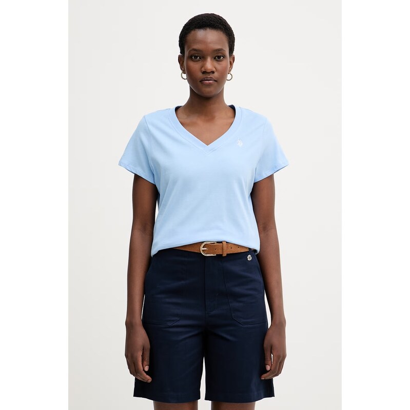 U.S. Polo Assn. tričko dámské bavlněné V-NECK 115710140