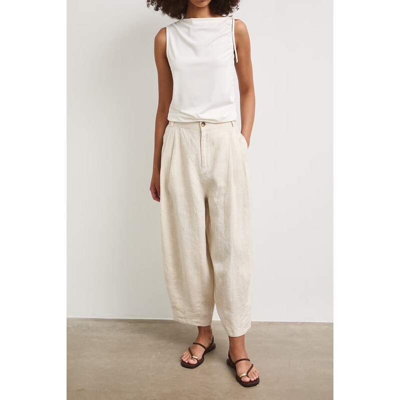Medicine klahoty slouchy dámské lněné 115710238
