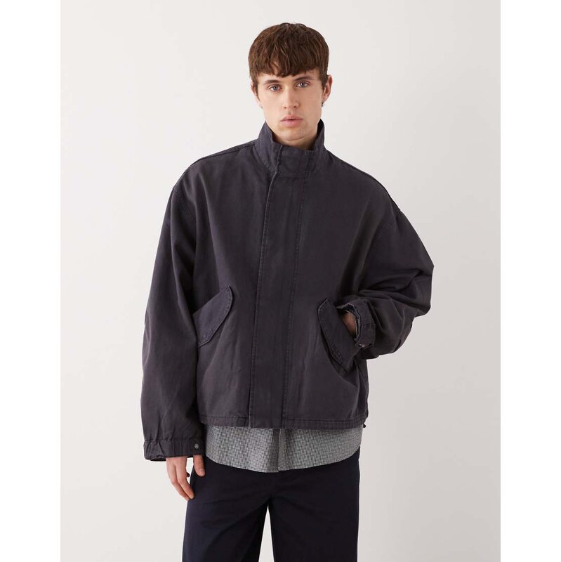 Weekday canvas jacket in washed grey