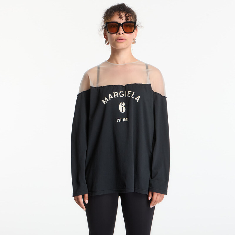 MM6 Maison Margiela Tričko MM6 Jersey Top With Mannequin Print
