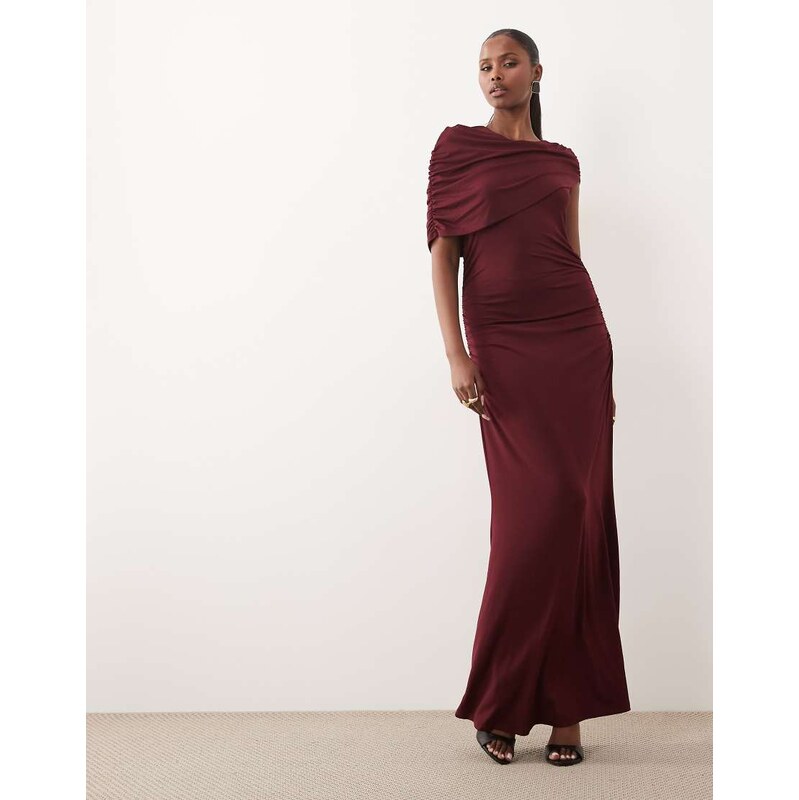 Vero Moda cape detail jersey maxi dress in purple