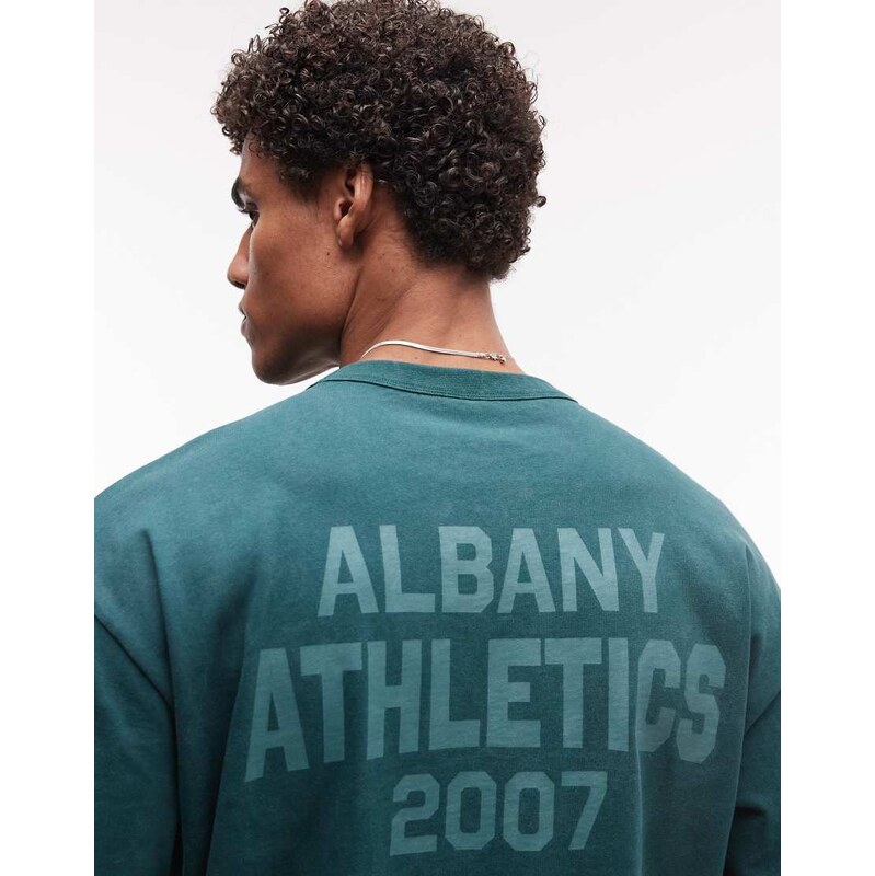ASOS DESIGN heavyweight oversized t-shirt with text graphic in