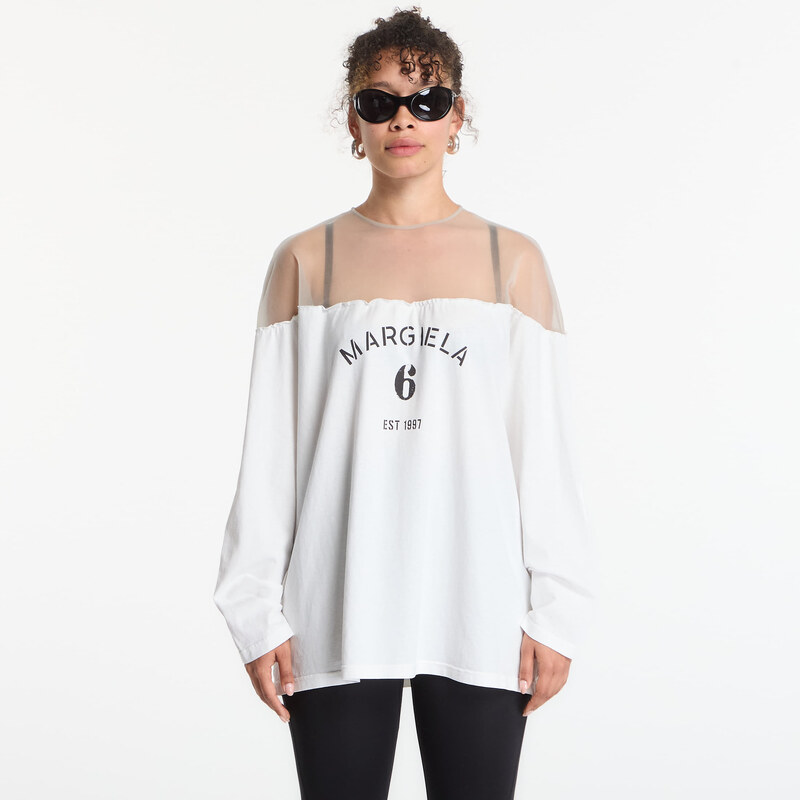 MM6 Maison Margiela Tričko MM6 Jersey Top With Mannequin Print