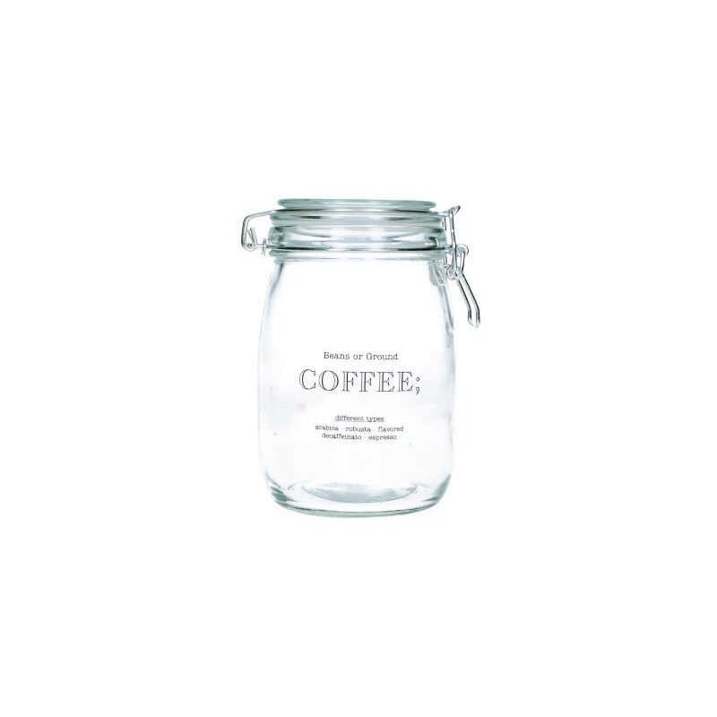 KERSTEN - Zásobník COFFEE, sklo, čirý, 12,8x11,3x16,7cm - (LEV-1786)