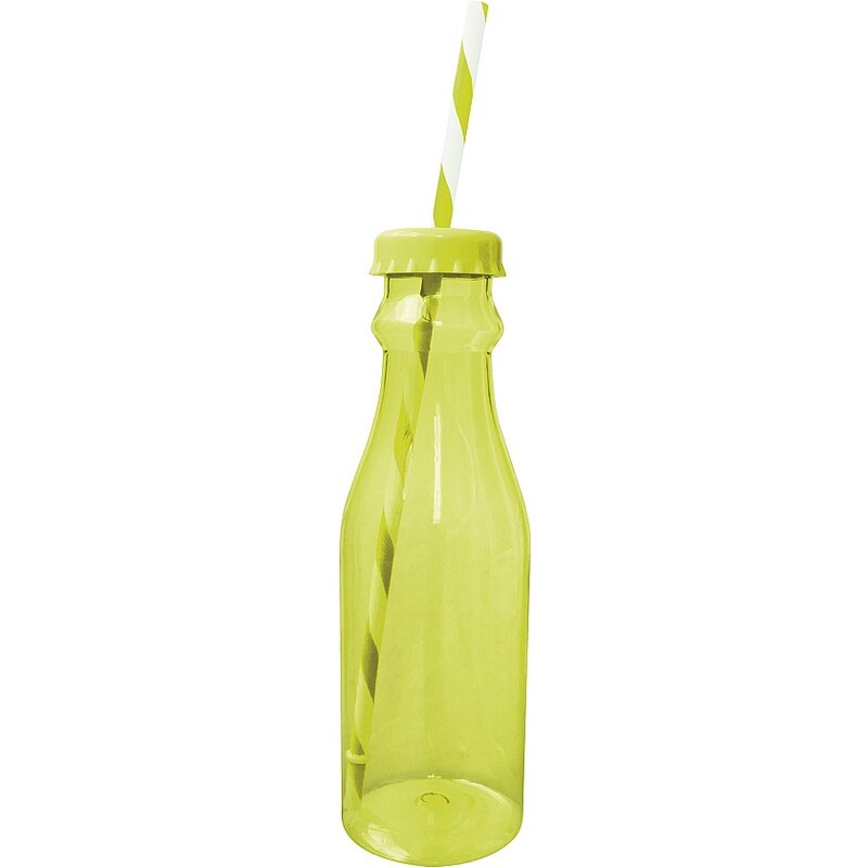 ZAK! designs - Soda láhev s brčkem 70 cl, zelená/bílá (0204-0170)