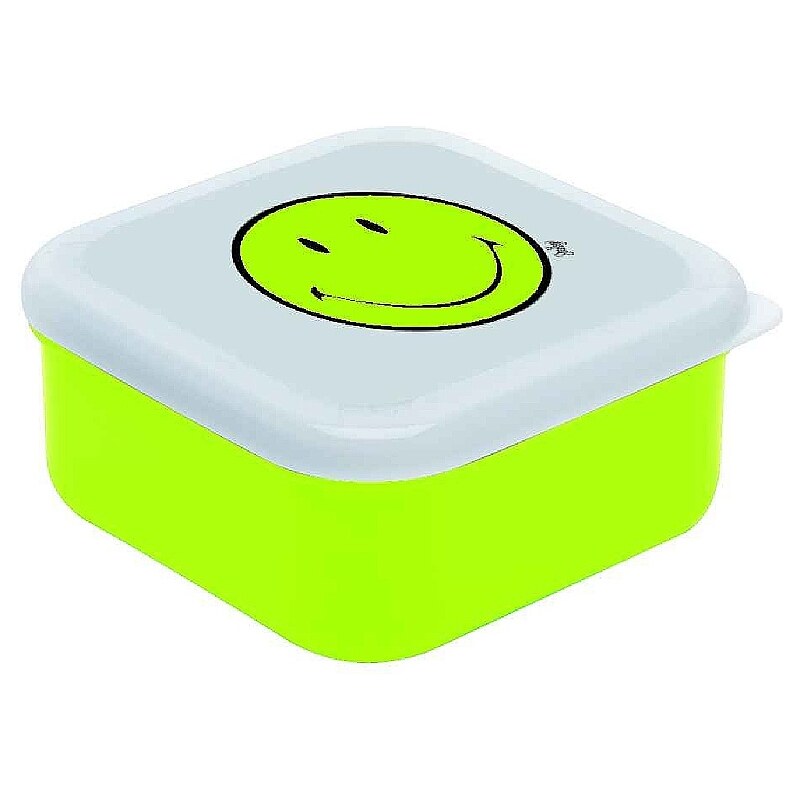 ZAK! designs - Smiley čtvercový svačinový Box L, 12 x 12 cm, zelená/bílá (6662-0403)