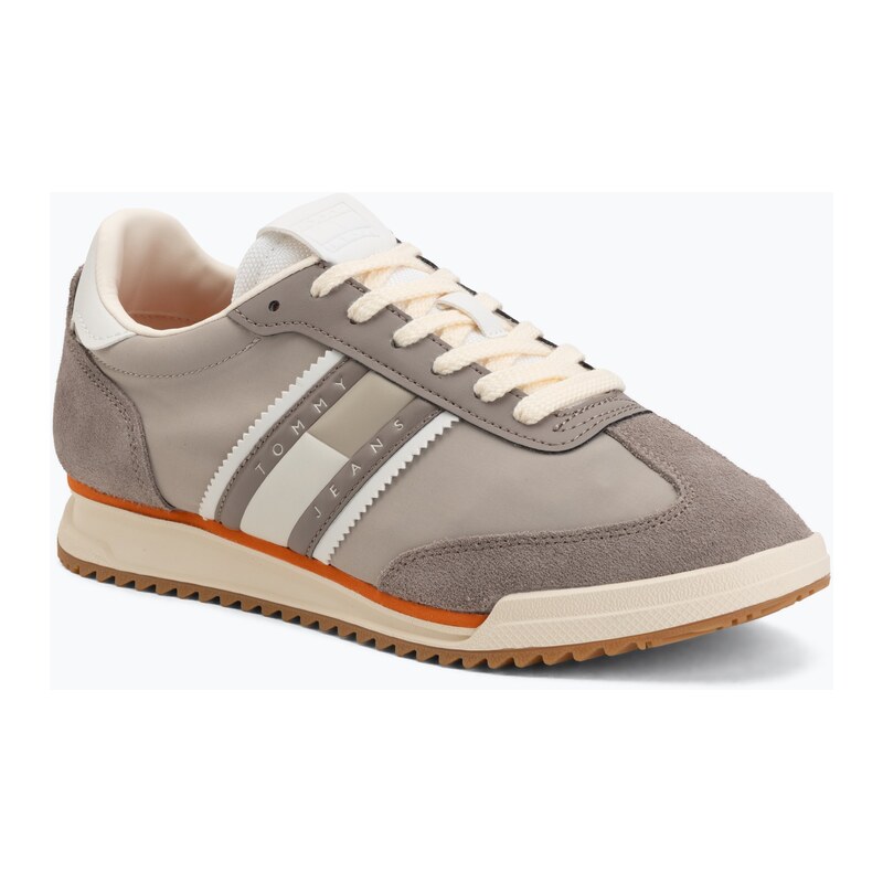 Pánské boty Tommy Jeans Retro Runner Cleated Mix porcini taupe