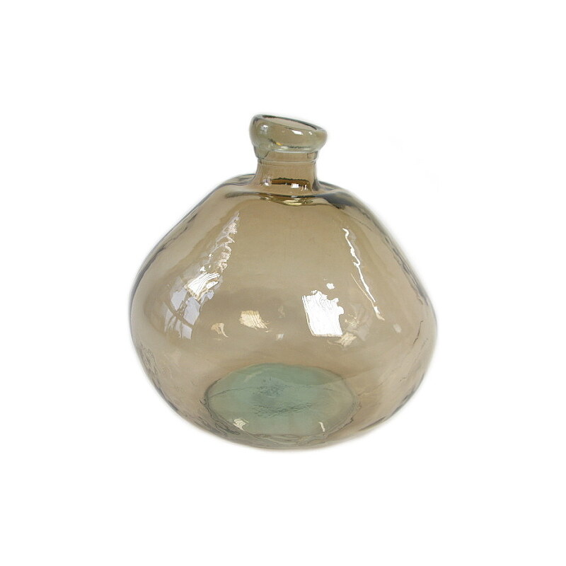 KERSTEN - Váza recyklované sklo hnědá 33x33x33cm - (LEV-4620)