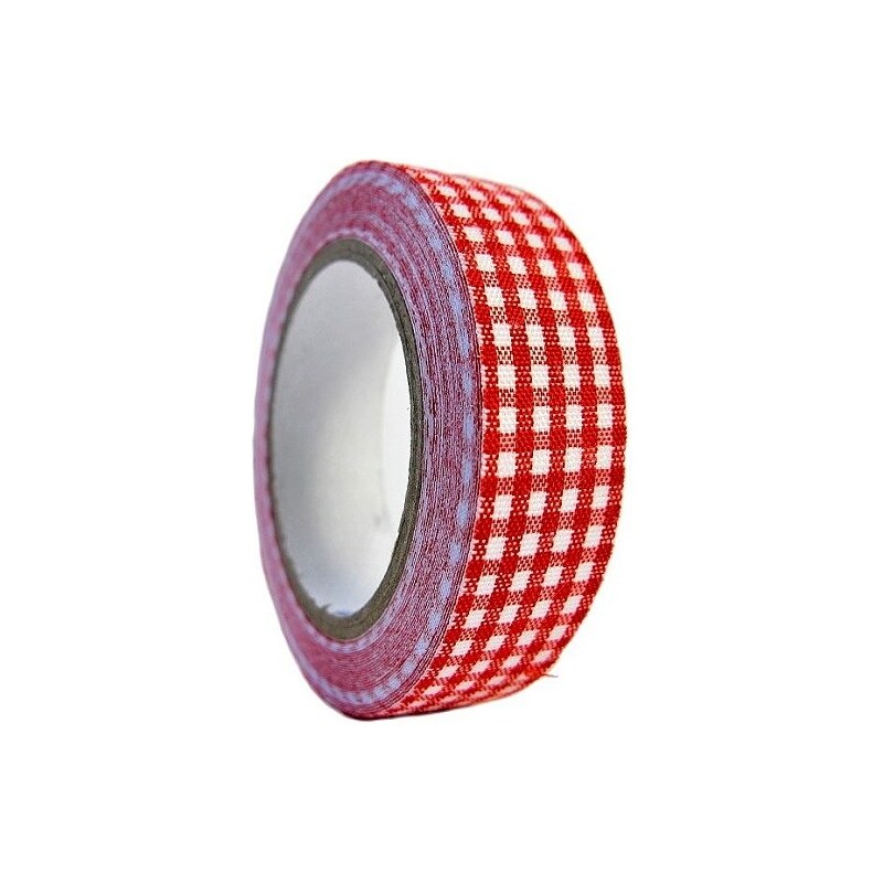 KERSTEN - Dekorativní páska červená,textil, 5m 6x2x8,5cm bal/1ks - (LEV-5150)