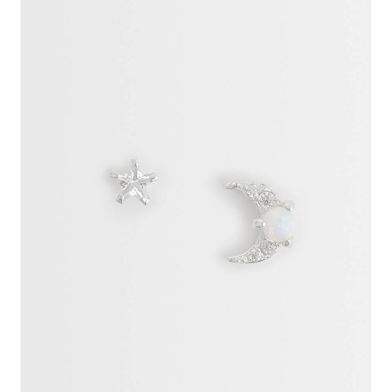 Kingsley Ryan Kignsley Ryan irregular gemset star and crescent studs 115733637