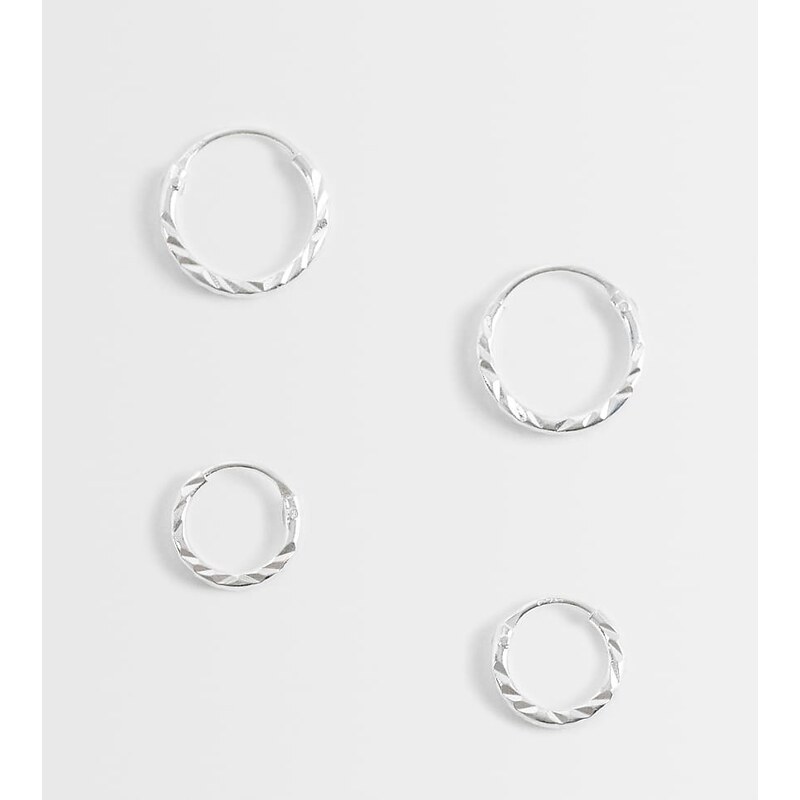 Kingsley Ryan Kignsley Ryan multipack 8 and 10mm twisted hoops in 115730676