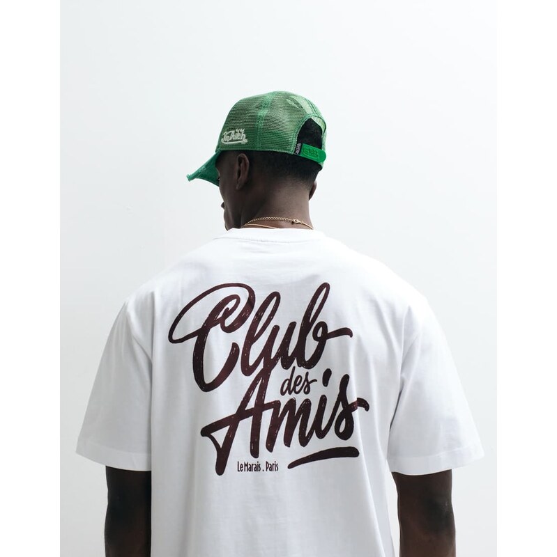 ASOS DESIGN relaxed t-shirt with text graphic in white
