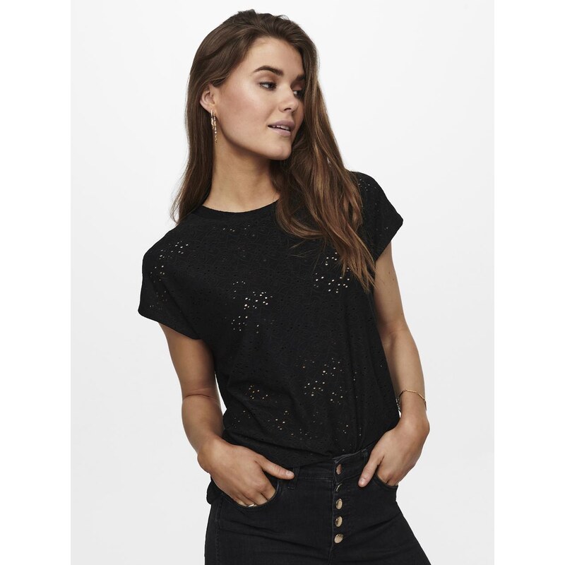 Dámské tričko Černá Only OnlSmilla S/S Top Jrs Noos