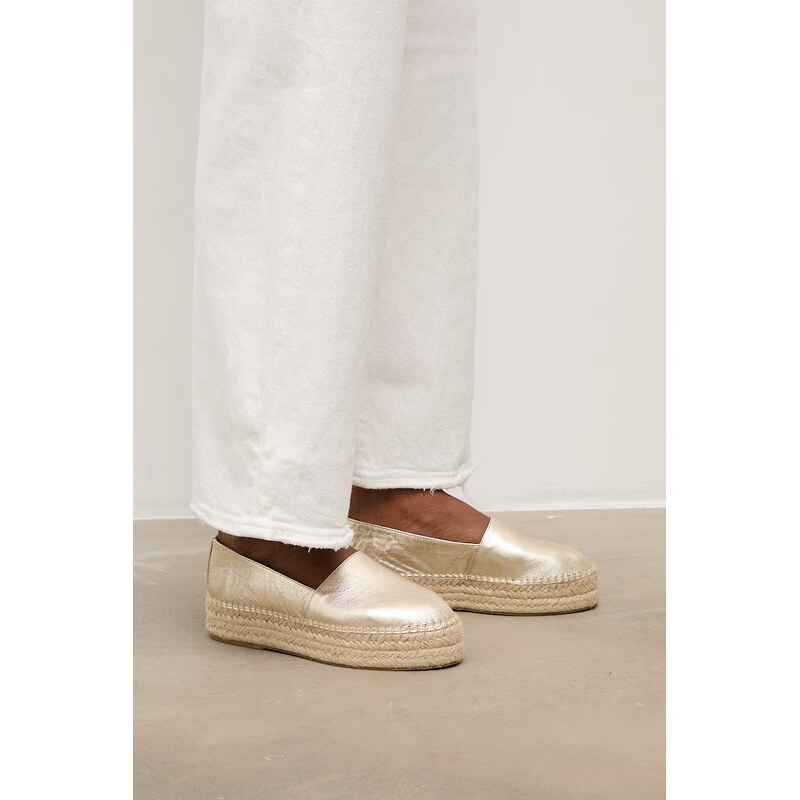 Answear.LAB espadrily na platformě dámské kožené 114583096
