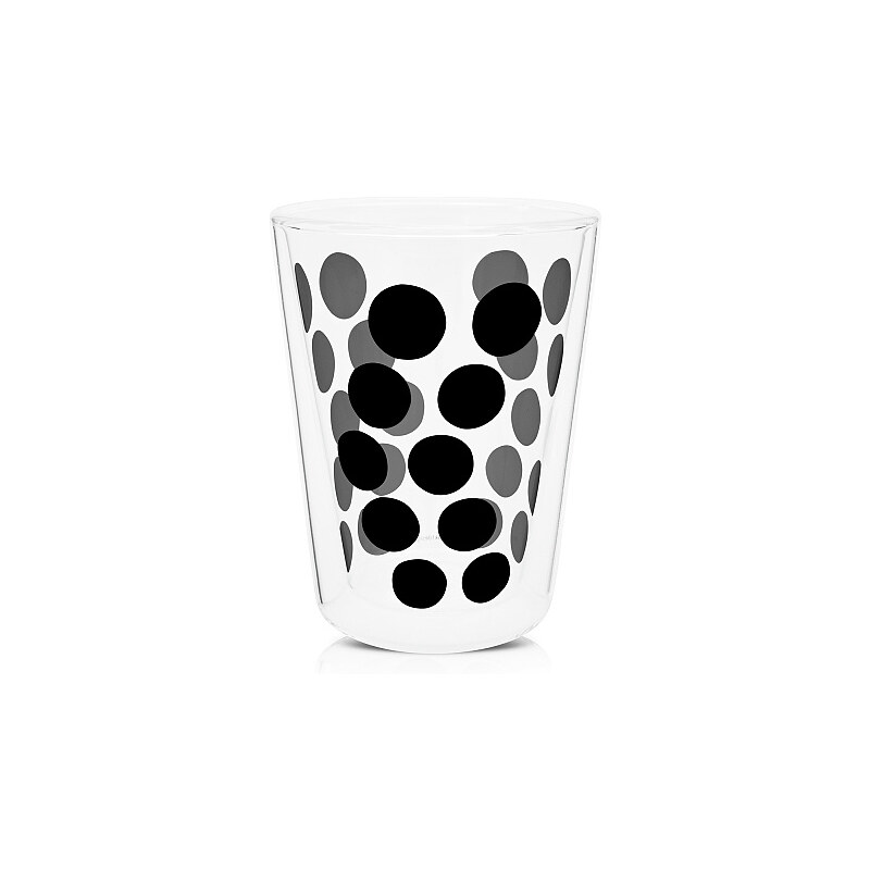 ZAK! designs - Dvoustěnná sklenice Dot Dot 35 cl, černá, varné sklo (0439-1221)