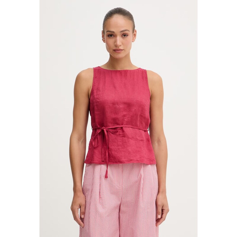 United Colors of Benetton top dámský lněný 115713684