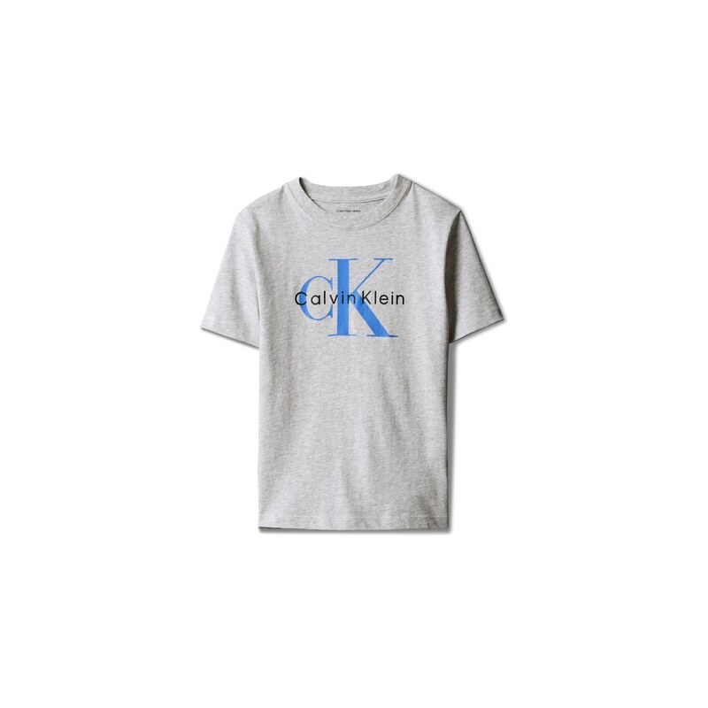 Calvin Klein Jeans Tričko azurová / šedý melír / černá
