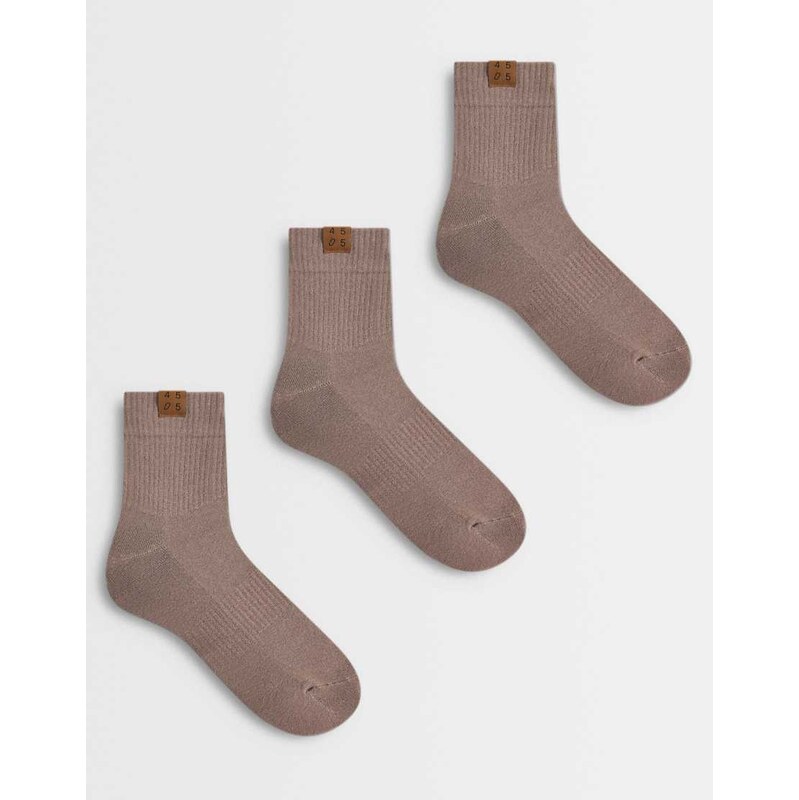4505 3 pack studio sock with arch support in fawn-Brown 115715775