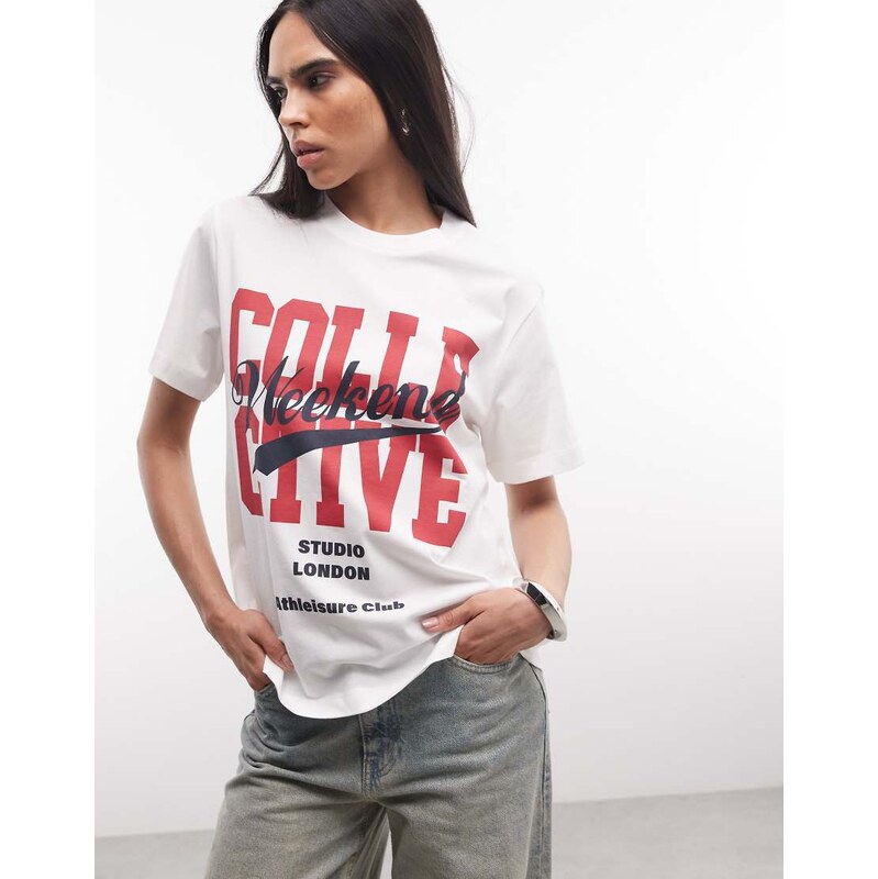 ASOS Weekend Collective Weekend Collective boxy t-shirt with leisure 115715791