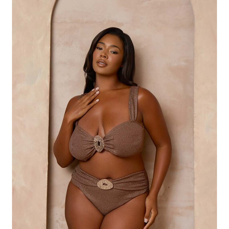 Moda Minx Curve X Alessa Tyrrell-Charles glitter bralet bikini top in 115715938