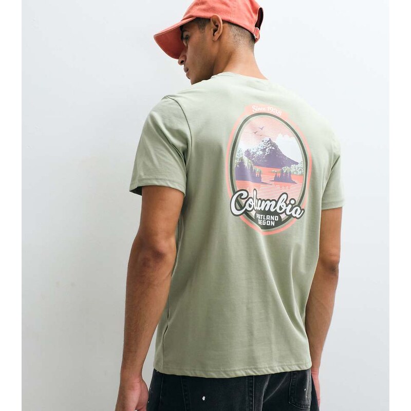 Columbia CSC Outdoor back graphic t-shirt in safari-Neutral