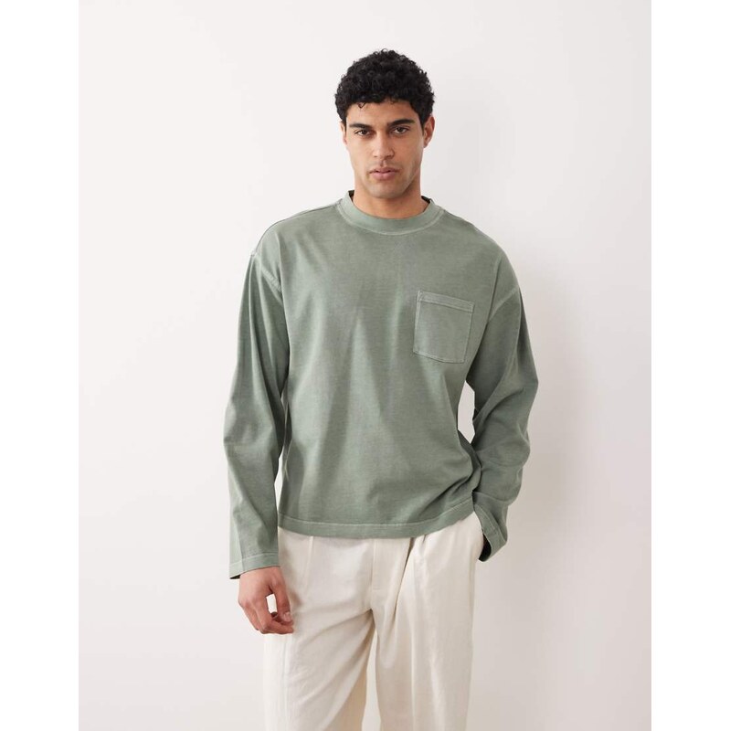 ASOS DESIGN heavyweight boxy oversized long sleeve t-shirt in