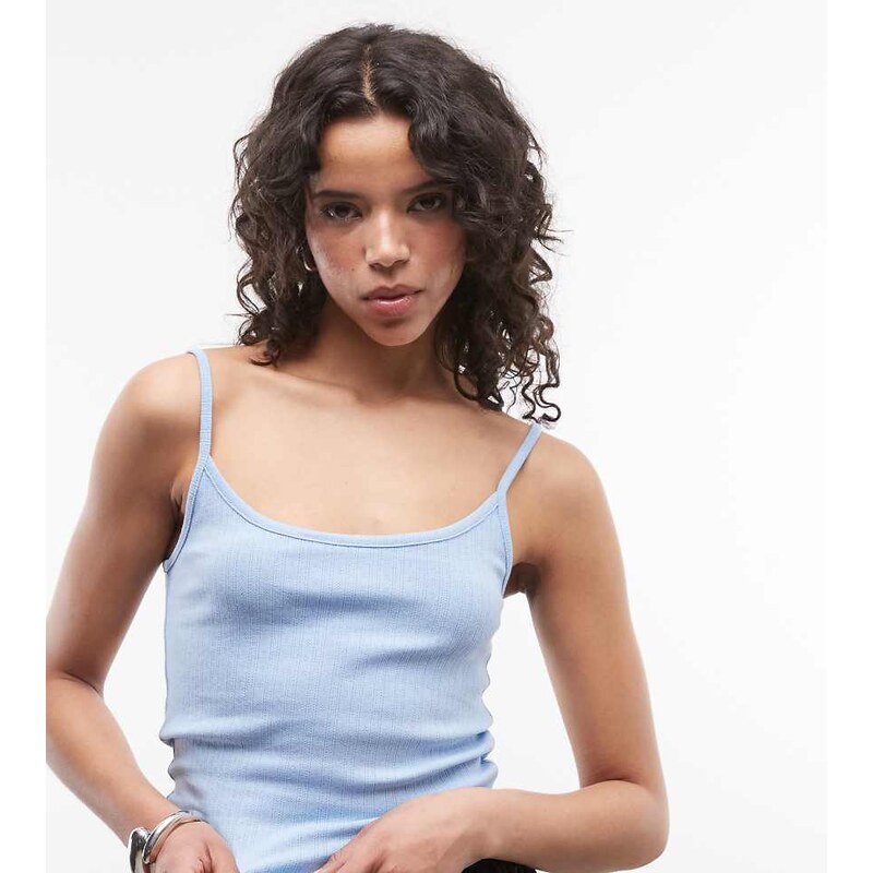 COLLUSION pointelle cami in blue - LBLUE 115715694
