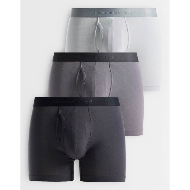 Abercrombie & Fitch Abercrombie 3 pack performance boxer set in grey 115716122
