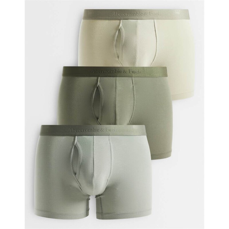 Abercrombie & Fitch Abercrombie 3 pack boxer set in green neutrals 115716161