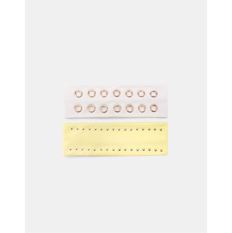 Stradivarius Set of 2 headbands with studs in ecru-White 115716167