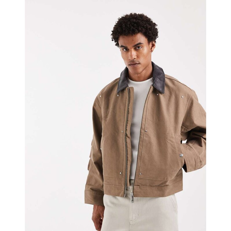adidas Originals Premium essentials bomber jacket in khaki six-Green 115716190