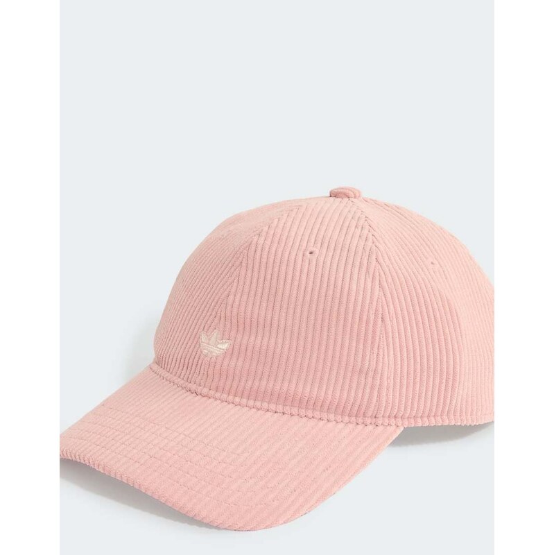 adidas Originals Corduroy baseball cap in wonder mauve-Pink