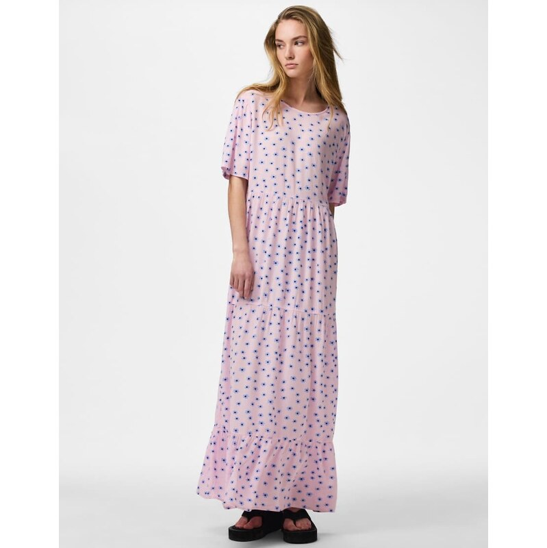 Pieces Maxi dress in roseate spoonbill-Pink