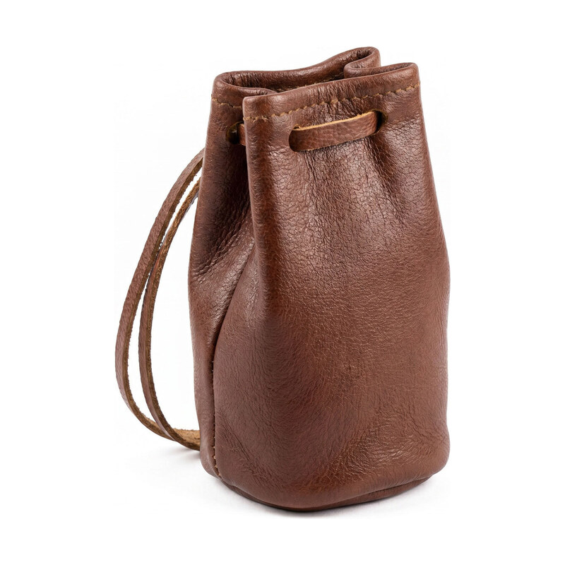Glara leather Malý kožený měšec na mince - Pocket Pouch 115716273