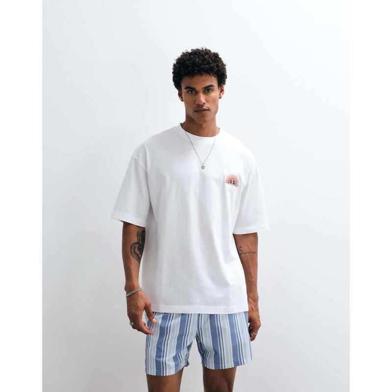ASOS DESIGN oversized t-shirt with summer chest embroidery in
