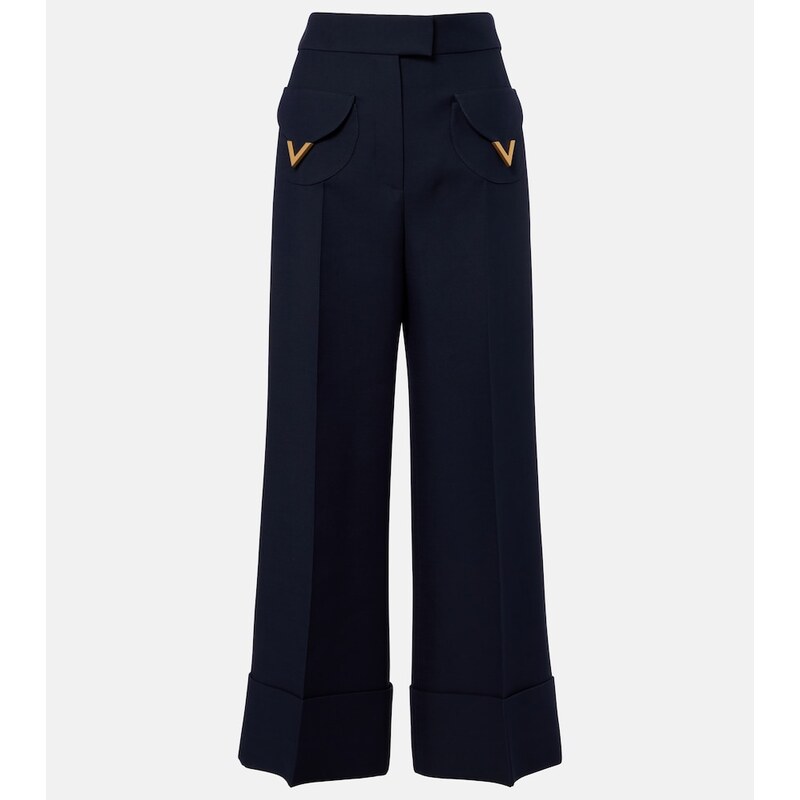Valentino VGold Crepe Couture wide-leg pants