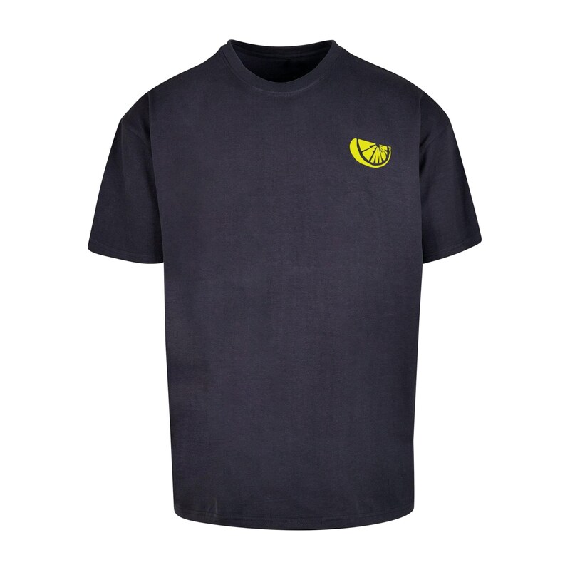 Merchcode Tričko Lemon noční modrá / citronově žlutá