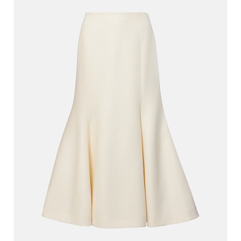 Gabriela Hearst Patterson silk and wool midi skirt