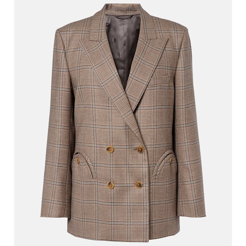 Blazé Milano Everynight checked double-breasted wool blazer